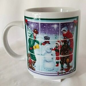 Vintage Gibson  Christmas Winter Scene Mug